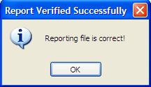 Reporting file is correct